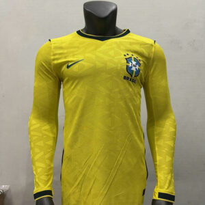 Camiseta Brasil Mundial 2026 Primera Mangas Largas Versión Jugador