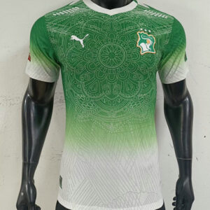 Camiseta Costa de Marfil 2026-2027 Concepto Verde Blanco Versión Jugador