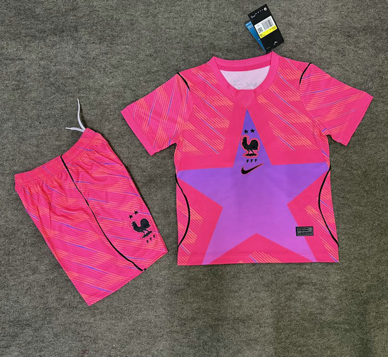 Camiseta Francia Niño Mundial 2026 Portero Rosa