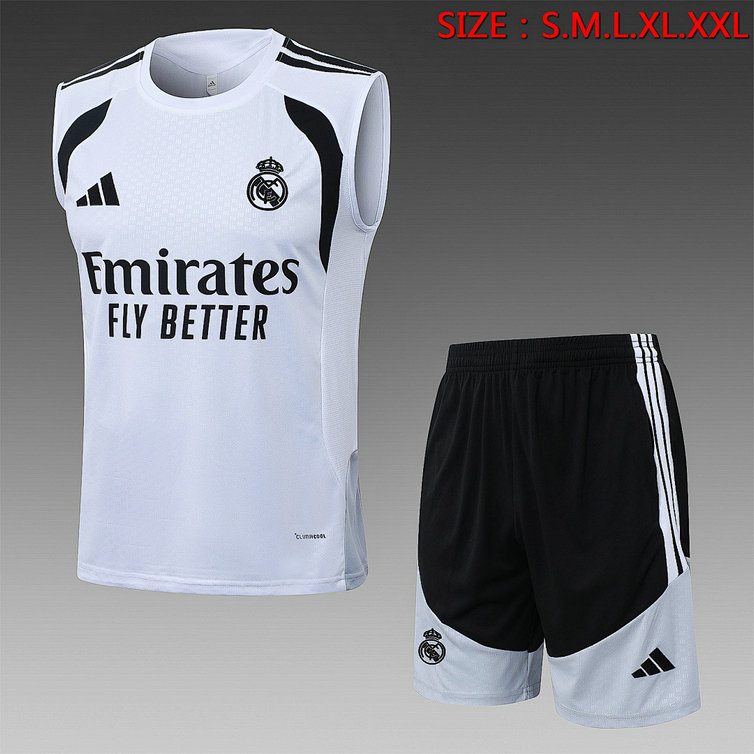 Conjunto de Camiseta Real Madrid 2026-2027 Blanco Sin Mangas