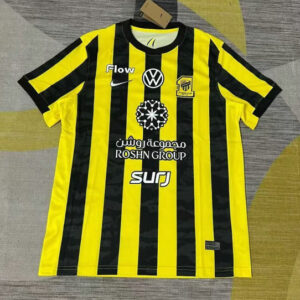 Camiseta Primera Al Ittihad Amarilla Rayas Hombre 2025/26
