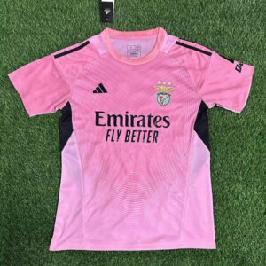 Camiseta segunda Benfica rosa equipación visitante Primeira Liga Portugal temporada 2025/26 marca Adidas estampado ondulado tejido transpirable anti sudor | kkgooles
