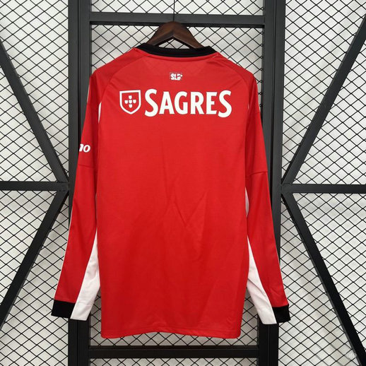 Camiseta primera Benfica roja manga larga equipación local Primeira Liga Portugal temporada 2025/26 marca Adidas tejido transpirable anti sudor | kkgooles
