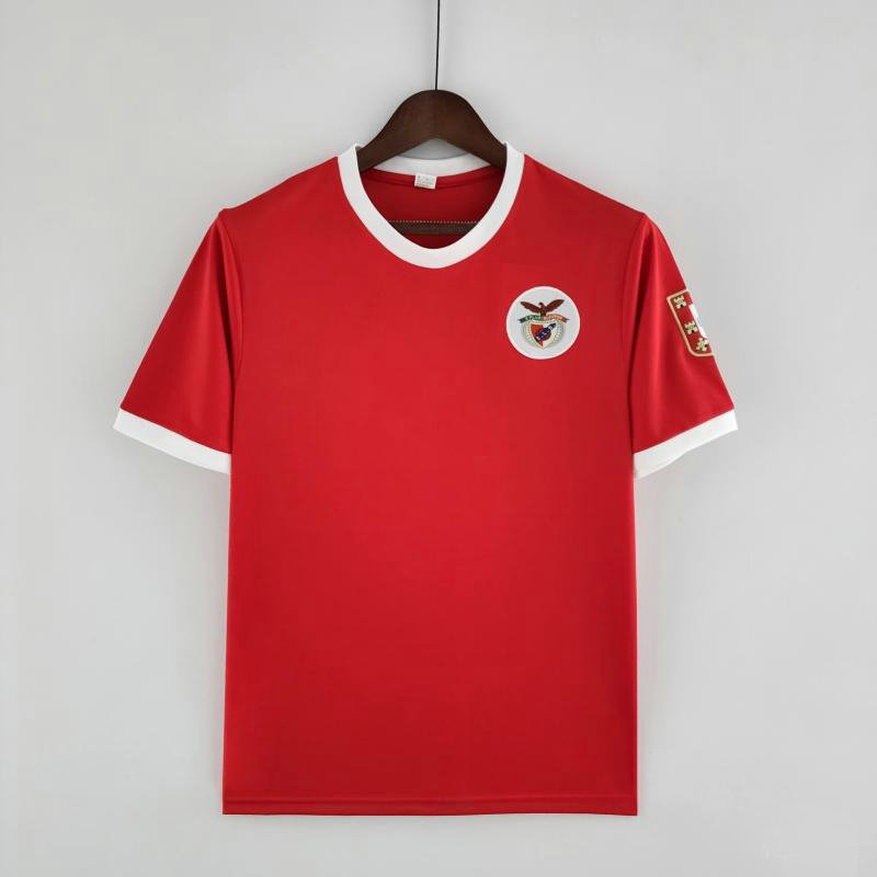 Camiseta edición retro especial Benfica roja Primeira Liga Portugal 2025/26 cuello blanco tejido transpirable sin marca deportiva | kkgooles