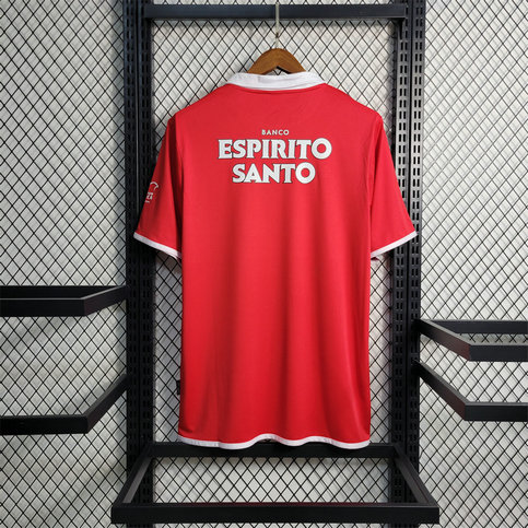 Camiseta retro vintage Benfica roja doble patrocinador Vodafone Espirito Santo Primeira Liga Portugal 2025/26 cuello polo blanco tejido transpirable anti sudor | kkgooles-a