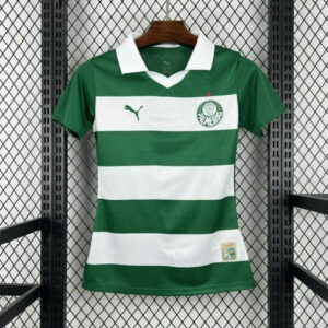 Camiseta Mujer Palmeiras 2025 2026 Especial Verde Blanco Versión Aficionado