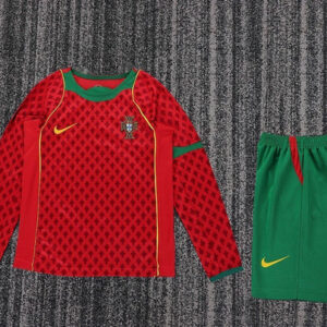 Camiseta Niño Portugal Retro 2004 Primera manga larga