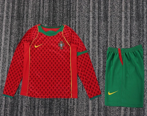 Camiseta Niño Portugal Retro 2004 Primera manga larga