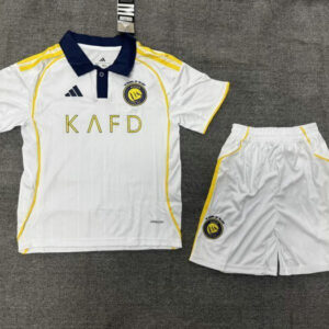 Al Nassr Conjunto Entrenamiento Visitante Blanco Manga Corta Adidas Hombre