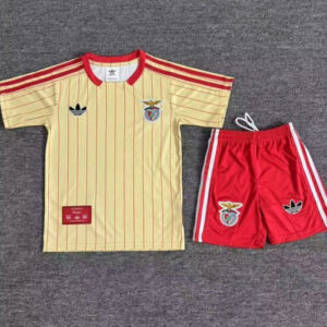 Benfica Conjunto Retro Rayado Amarillo Rojo Adidas Hombre