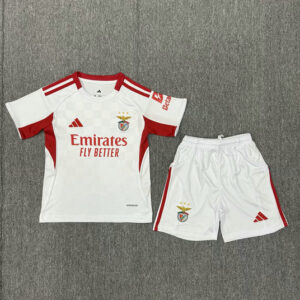 Benfica Conjunto Camiseta Primera Rayada Rojo Blanco Manga Corta Adidas Hombre