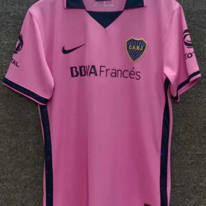 Camiseta retro visitante Boca Juniors rosa patrocinador BBVA Francés Nike Liga Argentina 2025/26 tejido Dri-FIT transpirable anti sudor | kkgooles