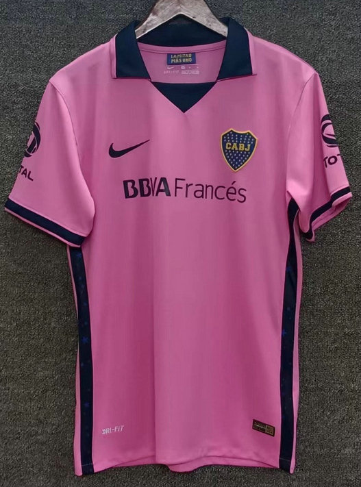 Camiseta retro visitante Boca Juniors rosa patrocinador BBVA Francés Nike Liga Argentina 2025/26 tejido Dri-FIT transpirable anti sudor | kkgooles
