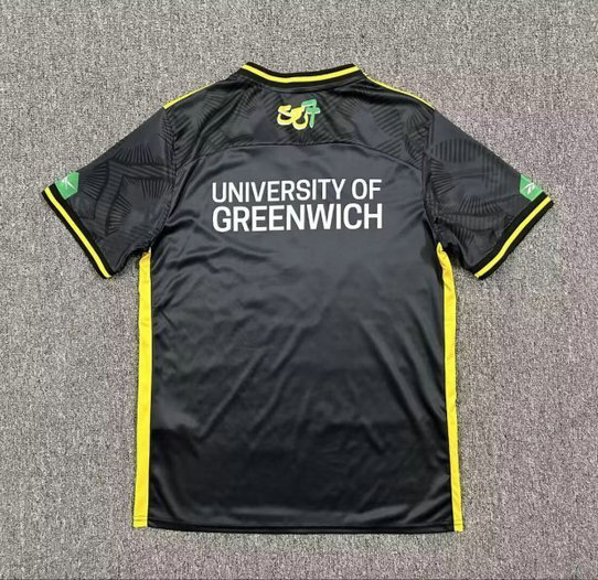 Camiseta tercera Charlton Athletic negro Reebok EFL Championship Inglaterra 2025/26 tejido transpirable anti sudor