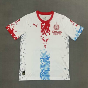 Camiseta esports Chivas blanca Puma Liga MX México 2025/26 tejido transpirable anti sudor | kkgooles
