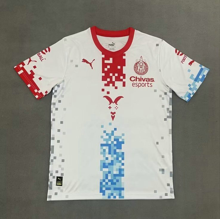Camiseta esports Chivas blanca Puma Liga MX México 2025/26 tejido transpirable anti sudor | kkgooles