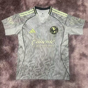 Club América Camiseta Visitante 2026 Rayas Grises Finas Adidas Hombre