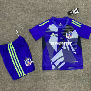 Colo-Colo Conjunto Camiseta Infantil 2026 Azul Estampado Adidas Niño