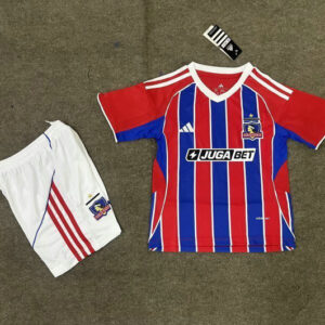 Colo-Colo Conjunto Camiseta Infantil 2026 Rayas Rojo Azul Adidas Niño
