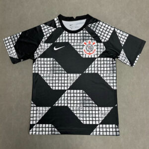 Corinthians Camiseta Primera 2026 Cuadros Blanco Negro Nike Hombre