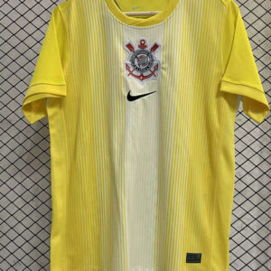 Corinthians Camiseta Visitante 2026 Amarillo Rayas Finas Nike Hombre