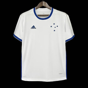 Cruzeiro Camiseta Visitante 2026 Blanca Bordes Azules Adidas Hombre