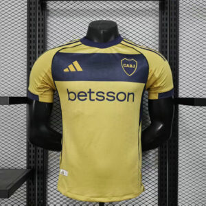 Boca Juniors Camiseta Visitante Amarilla Azul Marino Adidas Hombre 2025/26
