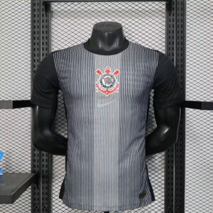 Corinthians Camiseta Visitante 2026 Gris Rayas Finas Nike Hombre
