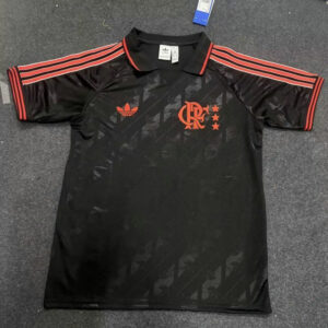Camiseta de Entrenamiento Flamengo Adidas Trébol Negro 2025 2026 Hombre
