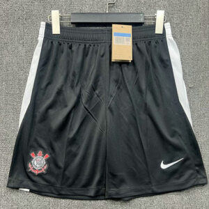 Corinthians Pantalón Corto Visitante 2026 Negro Paneles Blancos Nike Hombre