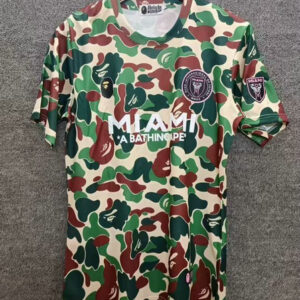 Camiseta Inter Miami x BAPE Camuflaje Verde Militar 2026 Hombre