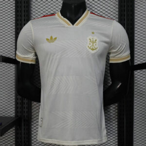 Camiseta Flamengo 2025 Retro Blanco Dorado Hombre