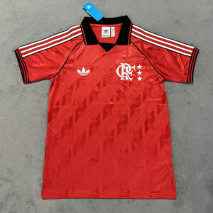 Camiseta Vintage Cuello Polo Flamengo Roja 2025 2026 Hombre