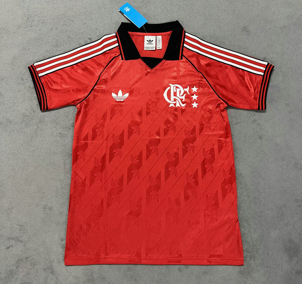 Camiseta Vintage Cuello Polo Flamengo Roja 2025 2026 Hombre